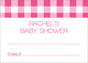 Pink Gingham Folded Place Cards Image 4 of 5